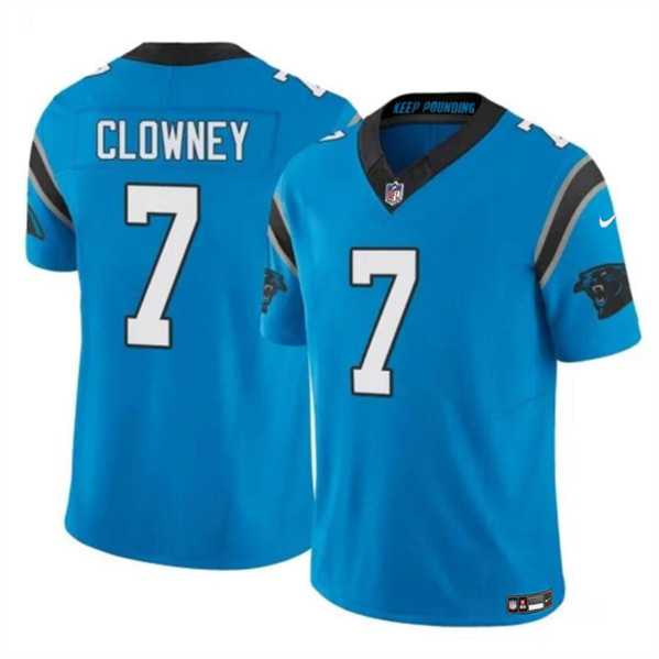 Men & Women & Youth Carolina Panthers #7 Jadeveon Clowney Blue 2024 F.U.S.E. Vapor Limited Football Stitched Jersey->cleveland browns->NFL Jersey